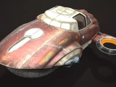 Sci-Fi Flying Machine 3D model