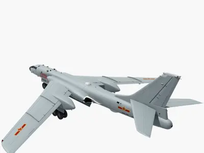 H-6K China Strategic Bomber 3D model