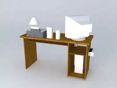 My desk Free 3D model