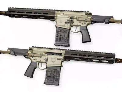 Q BOOMBOX 8 6 BLK RIFLE Low-poly 3D model