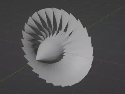 A320-Engine-Fan spiral Free 3D model