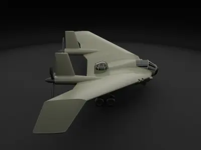 Indiana Jones BV-38 flying wing 3D print model