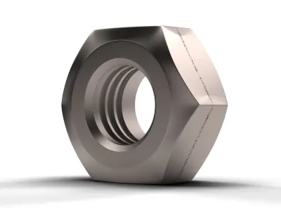 Hex Nut Low-poly 3D model