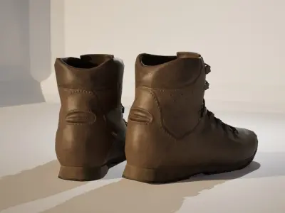 ITURRI Patrol Boots Brown Low-poly 3D model