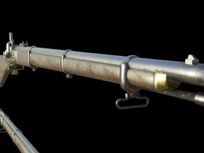 Enfield M1853 Low-poly 3D model