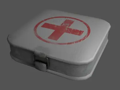 First Aid Kit Low-poly 3D model