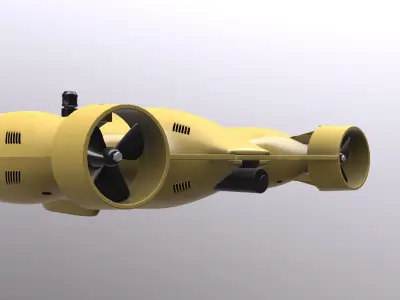 Underwater drone Low-poly 3D model