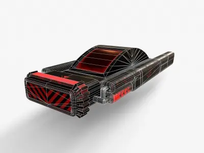 Sci-Fi Space Ship V4 Low-poly 3D model