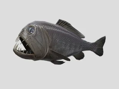 fangtooth Realistic Animated Low-poly 3D model