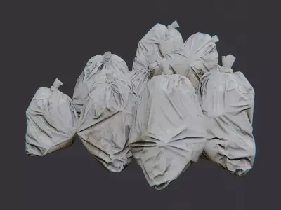 Hazmat Bag Military Prop for Film and VFX Low-poly 3D model