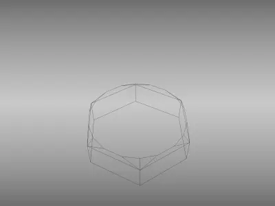 Low-Poly Bolt in Wall Low-poly 3D model