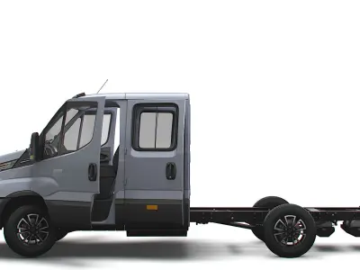 Iveco Daily Crew Cab L2 Chassis 2023 3D model