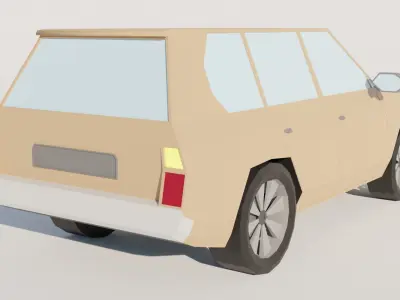 Low Poly SUv Free low-poly 3D model