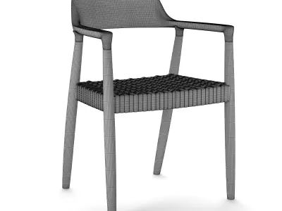 Strapped Seat Chair Free 3D model