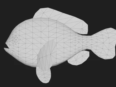 Clownfish Low-poly 3D model