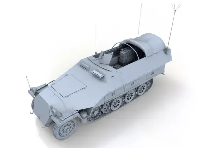 SDKFZ 251 Ausf D - Communications Vehicle 3D model