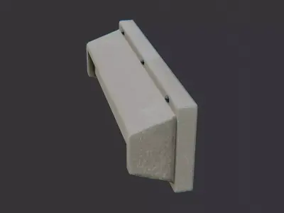 Interior fluorescent wall light fixture Low-poly 3D model