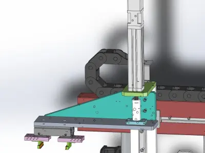 Three axis manipulator Low-poly 3D model