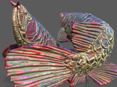 Arowana Sculpture 3D model