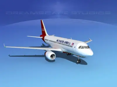 Airbus A319 Air Charter America 3D model
