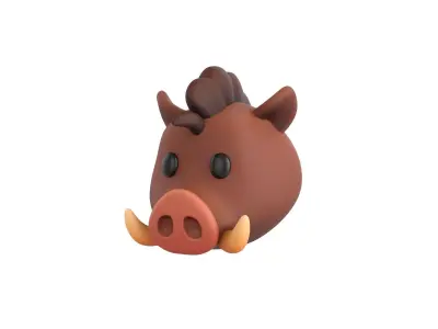 Prop163 Boar Head 3D model