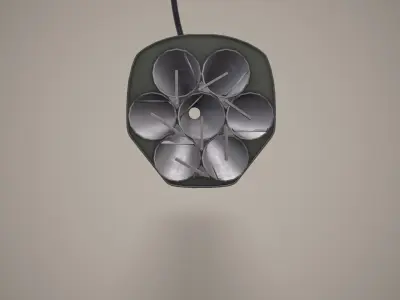 Rocket Launcher FZ220 With Missiles Low-poly 3D model