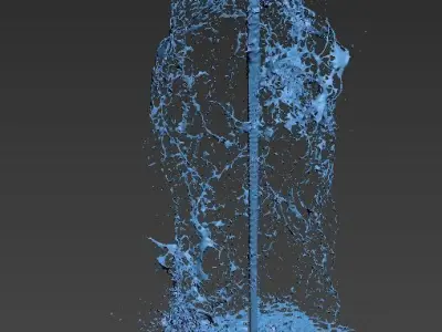 Realistic Water Fountain Animation 6 3D model