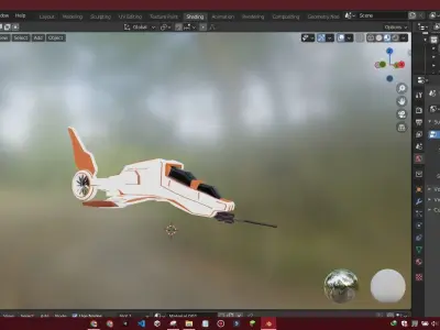 sci- fi spaceship LowPoly Low-poly 3D model