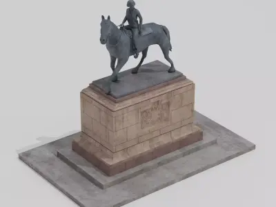 ER Jubilee Statue Low-poly 3D model