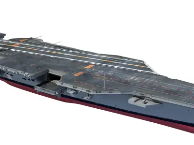 Set of 7 US Navy Ships 3D model