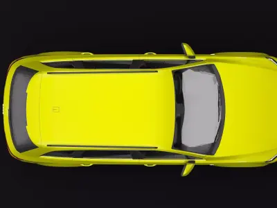 Audi Q7 Tfsi e Yellow Dark 3D model