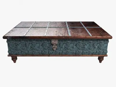 distressed trunk coffee table 3D model