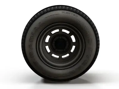 Muscle car highpoly wheel 3D model