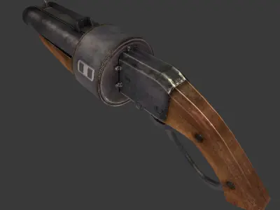 Scatter Gun Low-poly 3D model