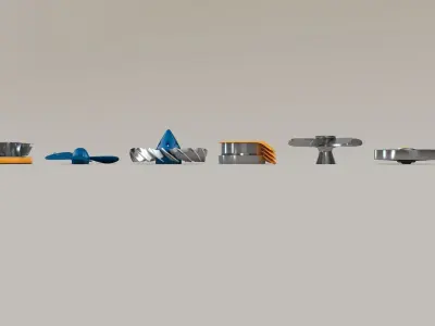 Propeller Collection set of propellers 3D model