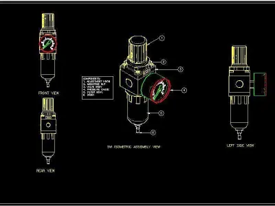 14 air regulator Free 3D model