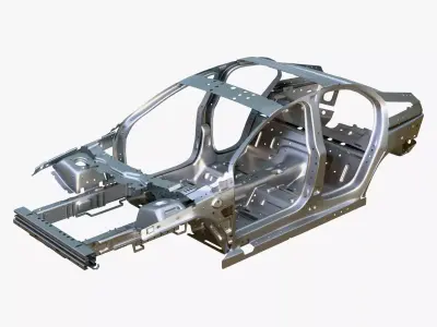 Car Frame Body Liftback Sedan M1 3D model