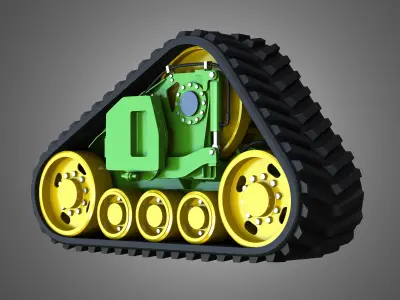 Rubber Crawler Track Systems - Package 3D model