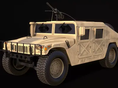 HMMWV M-998M2 Humvee 3D-Model Game Ready Low-poly 3D model