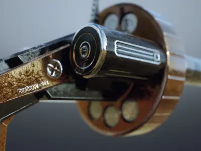 Gun Lowpoly PBR sci-fi weapon Low-poly 3D model