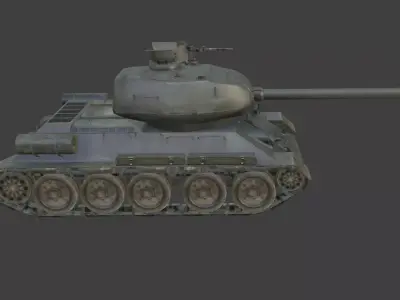t34 tank Low-poly 3D model