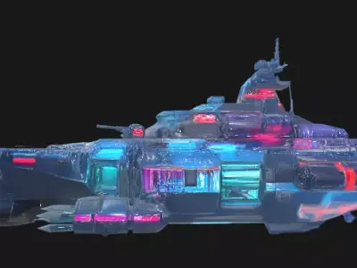 Sci-Fi Spaceship JT-593 3D model