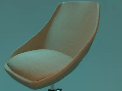 Office chair inspired by Ezy Low Chair of OFFECCT Free low-poly 3D model