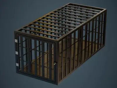 Cage 1A Low-poly 3D model