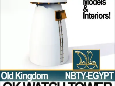 Ancient Egyptian Old Kingdom Watch Tower 3D model
