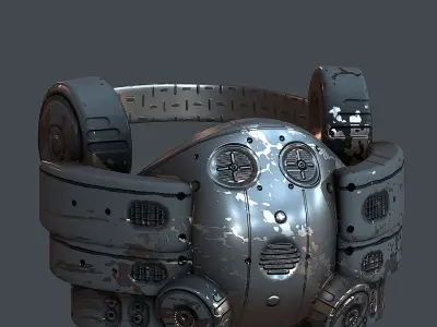 Gas mask helmet 3d model scifi Low-poly Low-poly 3D model Low-poly 3D model 92