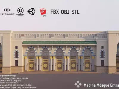 Madina Mosque Entrance 3D model