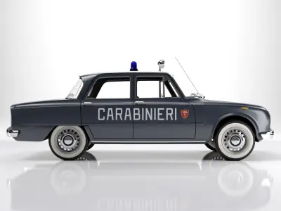 Alfa Romeo Giulia Nuova Super 1600 Carabinieri 1967 3D model