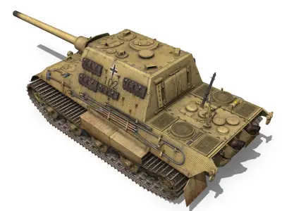SDKFZ 186 Jagdtiger - 102 - Porsche Production 3D model