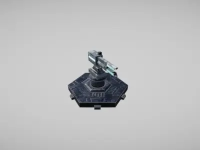 Modern Unmanned Turrets Low-poly 3D model